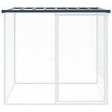 Chicken Cage with Roof Anthracite 40.6"x38.6"x35.4" Galvanized Steel