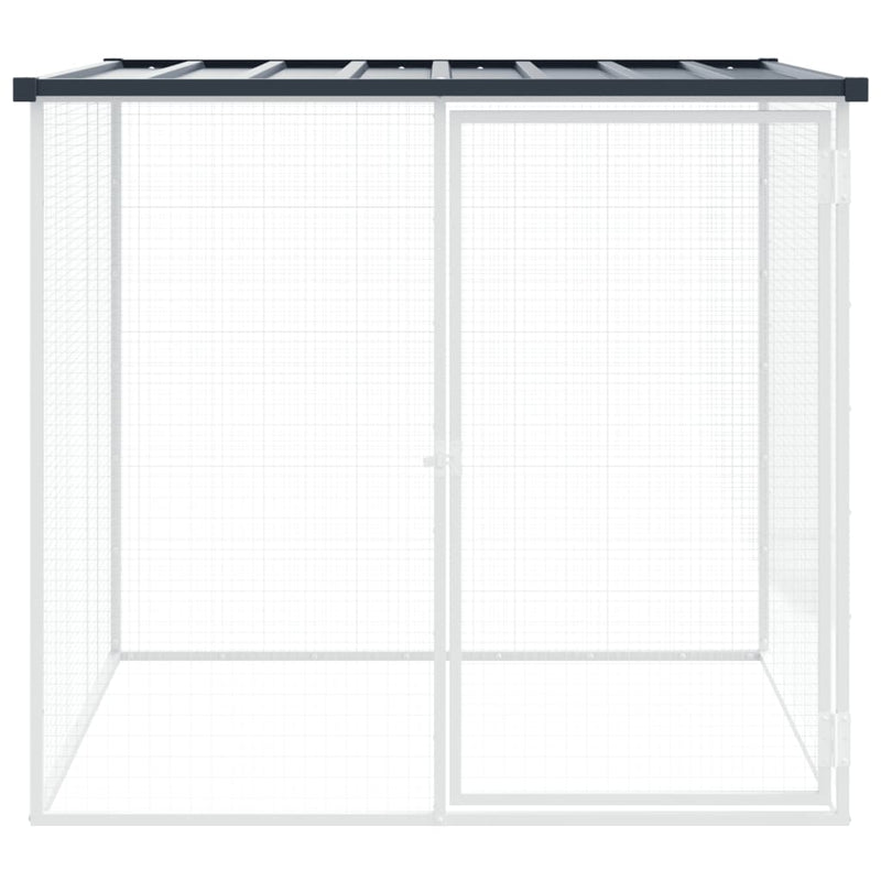 Chicken Cage with Roof Anthracite 40.6"x38.6"x35.4" Galvanized Steel