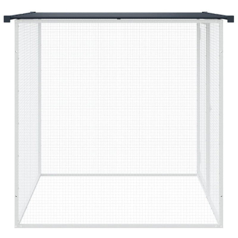 Chicken Cage with Roof Anthracite 40.6"x38.6"x35.4" Galvanized Steel