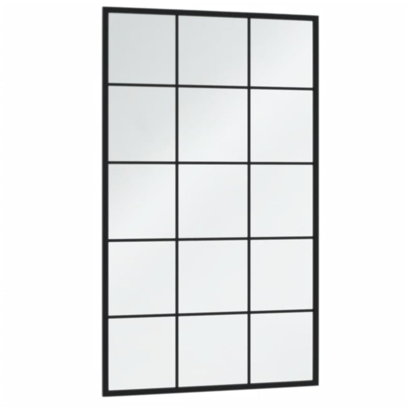 Wall Mirrors 3 pcs Black 39.4"x23.6" Metal