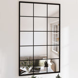 Wall Mirrors 3 pcs Black 39.4"x23.6" Metal