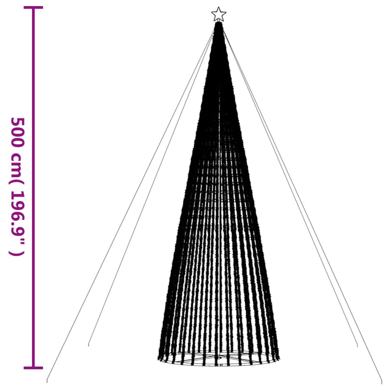 Christmas Tree Light Cone 1544 LEDs Warm White 196.9"