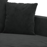 2 Piece Sofa Set with Cushions Black Velvet