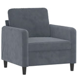 3 Piece Sofa Set Dark Gray Velvet