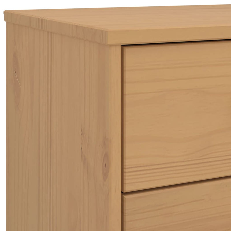 Drawer Cabinet OLDEN Brown Solid Wood Pine