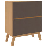 Drawer Cabinet OLDEN Gray and Brown Solid Wood Pine