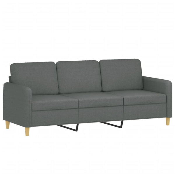 3-Seater Sofa Dark Gray 70.9" Fabric