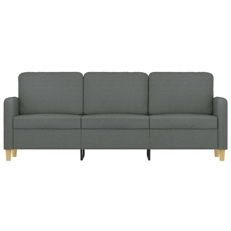 3-Seater Sofa Dark Gray 70.9" Fabric