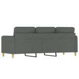 3-Seater Sofa Dark Gray 70.9" Fabric