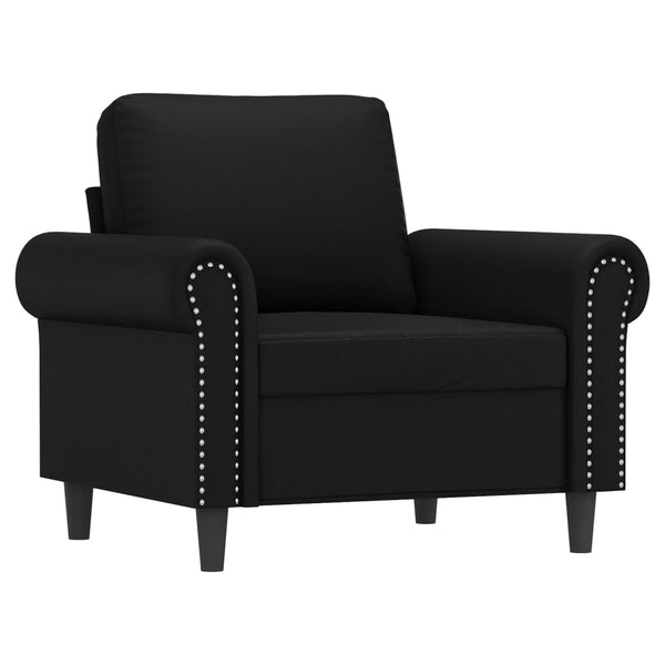 Sofa Chair Black 23.6" Faux Leather