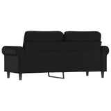 2-Seater Sofa Black 55.1" Faux Leather