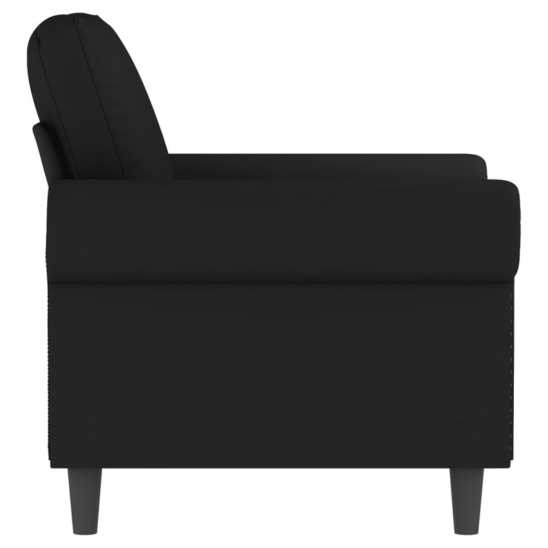 Sofa Chair Black 23.6" Velvet