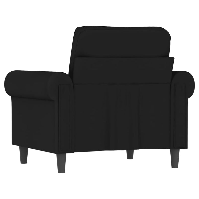 Sofa Chair Black 23.6" Velvet