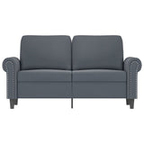 2-Seater Sofa Dark Gray 47.2" Velvet