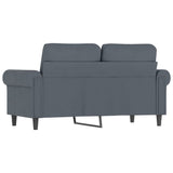 2-Seater Sofa Dark Gray 47.2" Velvet