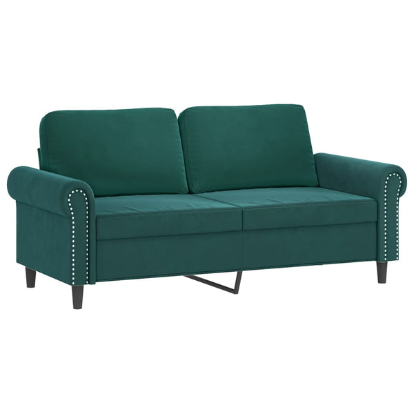 2-Seater Sofa Dark Green 55.1" Velvet