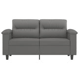 2-Seater Sofa Dark Gray 47.2" Microfiber Fabric