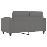 2-Seater Sofa Dark Gray 47.2" Microfiber Fabric