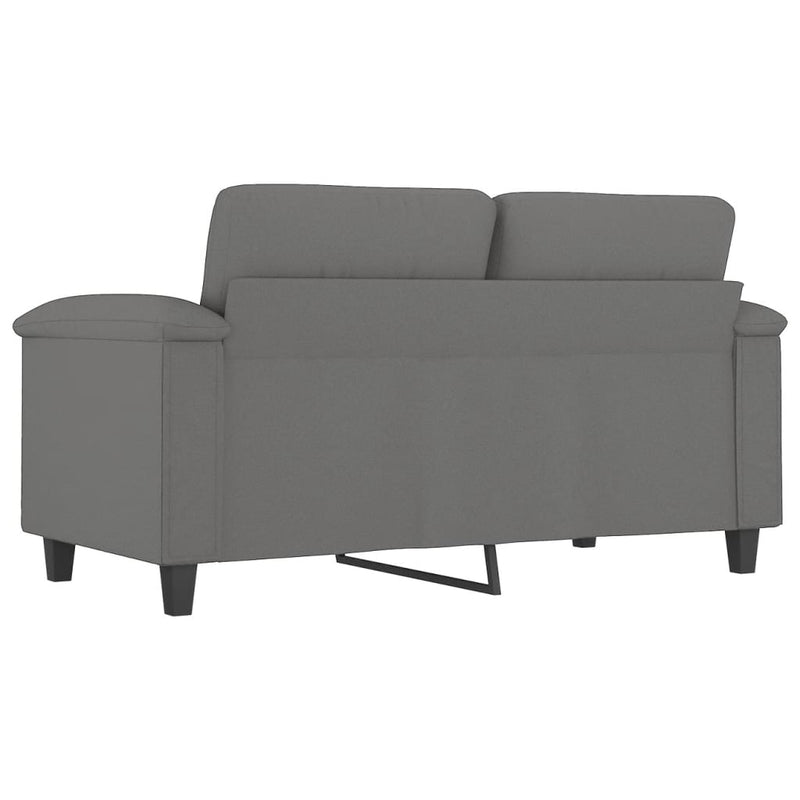 2-Seater Sofa Dark Gray 47.2" Microfiber Fabric