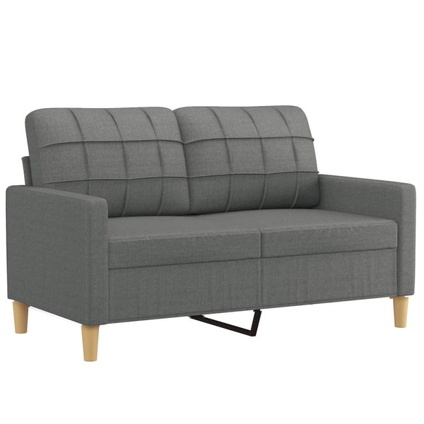 2-Seater Sofa Dark Gray 47.2" Fabric