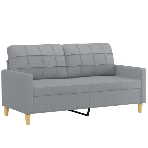 2-Seater Sofa Light Gray 55.1" Fabric