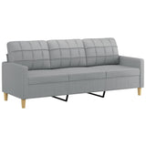 3-Seater Sofa Light Gray 70.9" Fabric