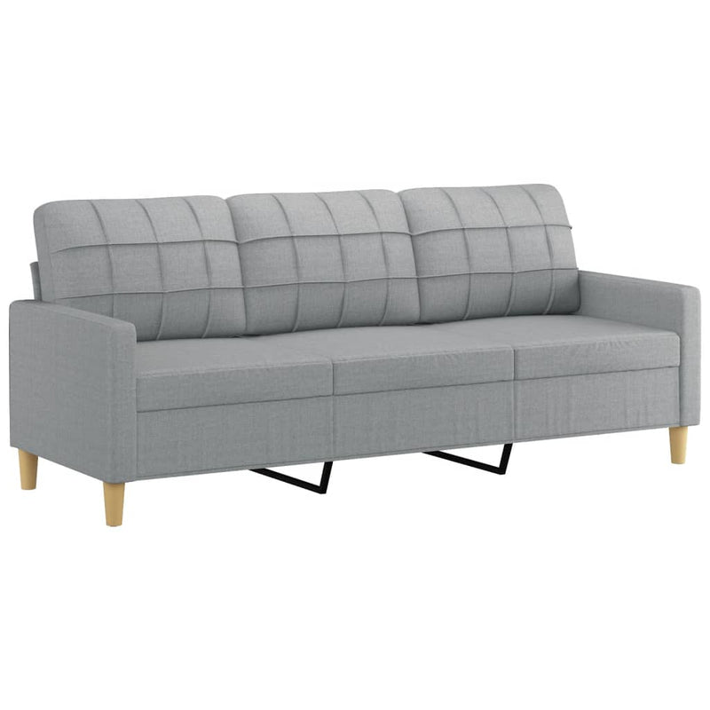 3-Seater Sofa Light Gray 70.9" Fabric