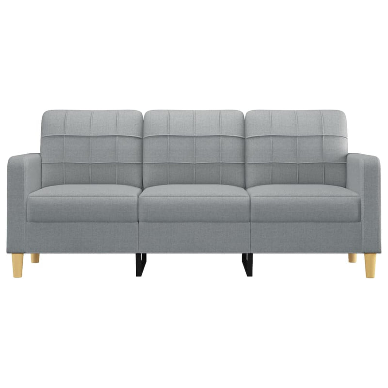 3-Seater Sofa Light Gray 70.9" Fabric