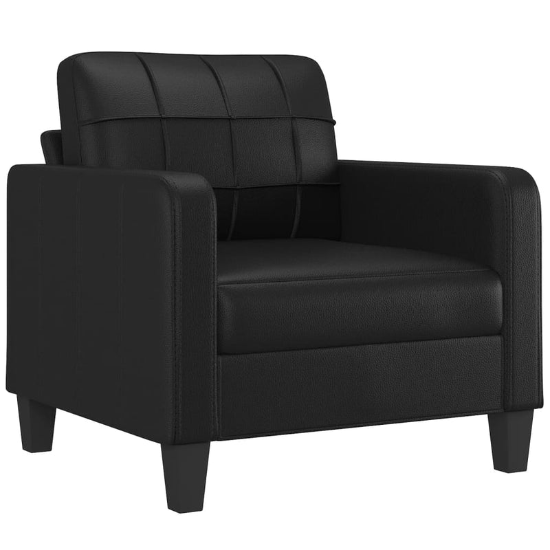 Sofa Chair Black 23.6" Faux Leather