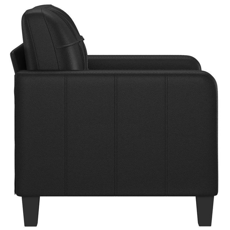 Sofa Chair Black 23.6" Faux Leather