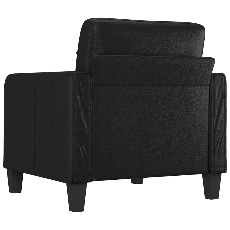 Sofa Chair Black 23.6" Faux Leather