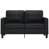 2-Seater Sofa Black 55.1" Faux Leather