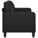 2-Seater Sofa Black 55.1" Faux Leather