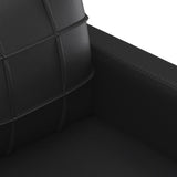 2-Seater Sofa Black 55.1" Faux Leather