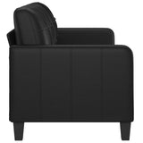 3-Seater Sofa Black 70.9" Faux Leather