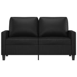 2-Seater Sofa Black 47.2" Faux Leather