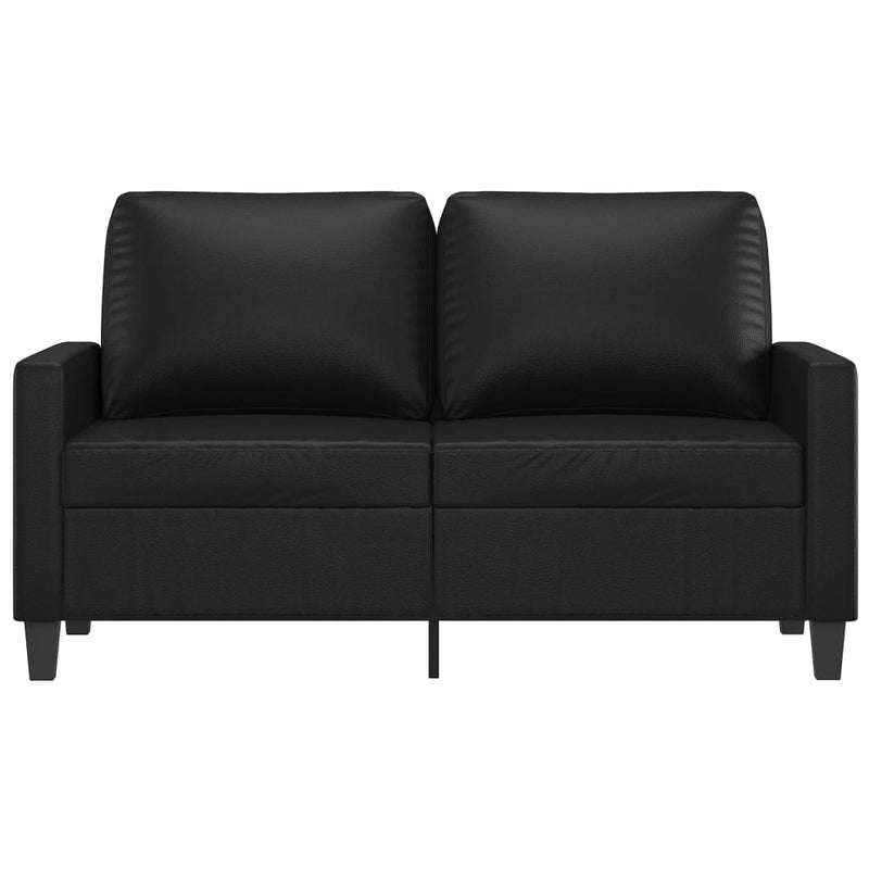 2-Seater Sofa Black 47.2" Faux Leather