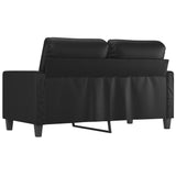 2-Seater Sofa Black 47.2" Faux Leather