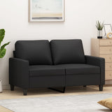 2-Seater Sofa Black 47.2" Faux Leather