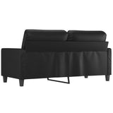 2-Seater Sofa Black 55.1" Faux Leather