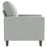 Sofa Chair Light Gray 23.6" Velvet