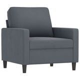 Sofa Chair Dark Gray 23.6" Velvet