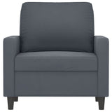 Sofa Chair Dark Gray 23.6" Velvet