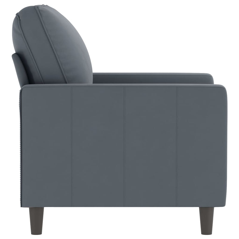 Sofa Chair Dark Gray 23.6" Velvet