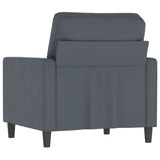 Sofa Chair Dark Gray 23.6" Velvet