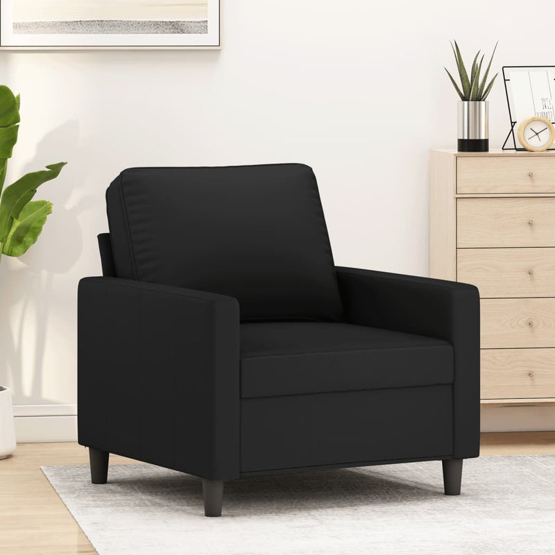 Sofa Chair Black 23.6" Velvet