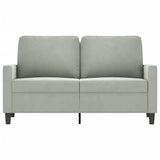 2-Seater Sofa Light Gray 47.2" Velvet