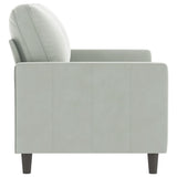 2-Seater Sofa Light Gray 47.2" Velvet