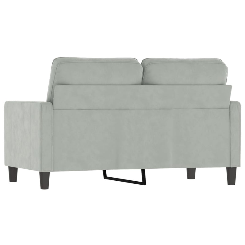 2-Seater Sofa Light Gray 47.2" Velvet