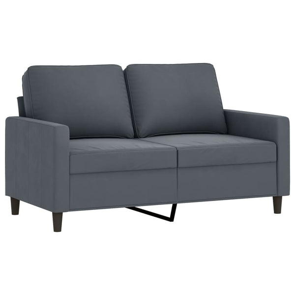 2-Seater Sofa Dark Gray 47.2" Velvet